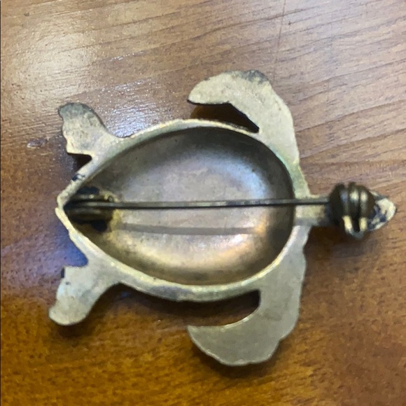 Vintage Damascene Turtle Brooch - Picture 2 of 2